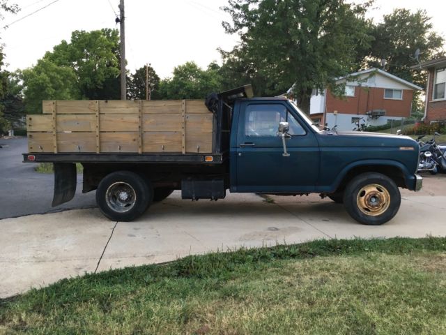 1980 ford f350 1-ton dually dump truck pto driven