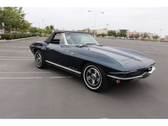 1966 chevrolet corvette 24295 miles blue 327 v8 4 speed manual