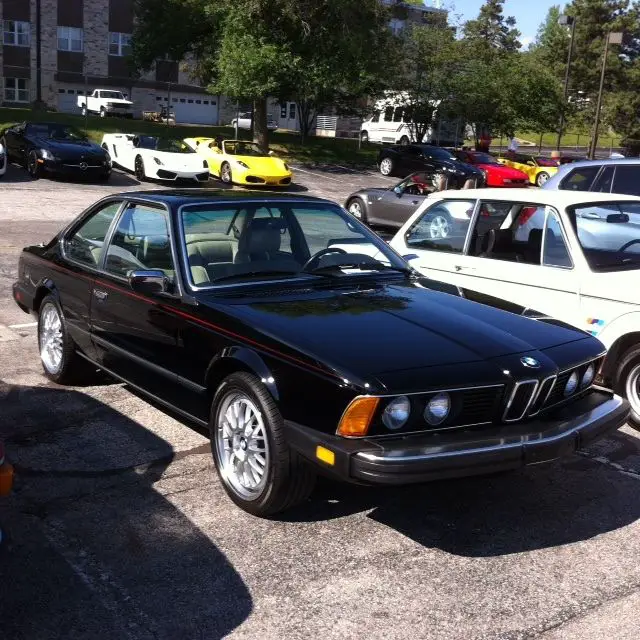 1984 bmw 633csi base coupe 2-door 3.2l, deep black, white leather, auto, nice