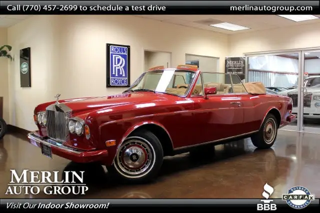 used 1991 rolls-royce corniche iii low miles 2 dr 6.75l v8 tudor red
