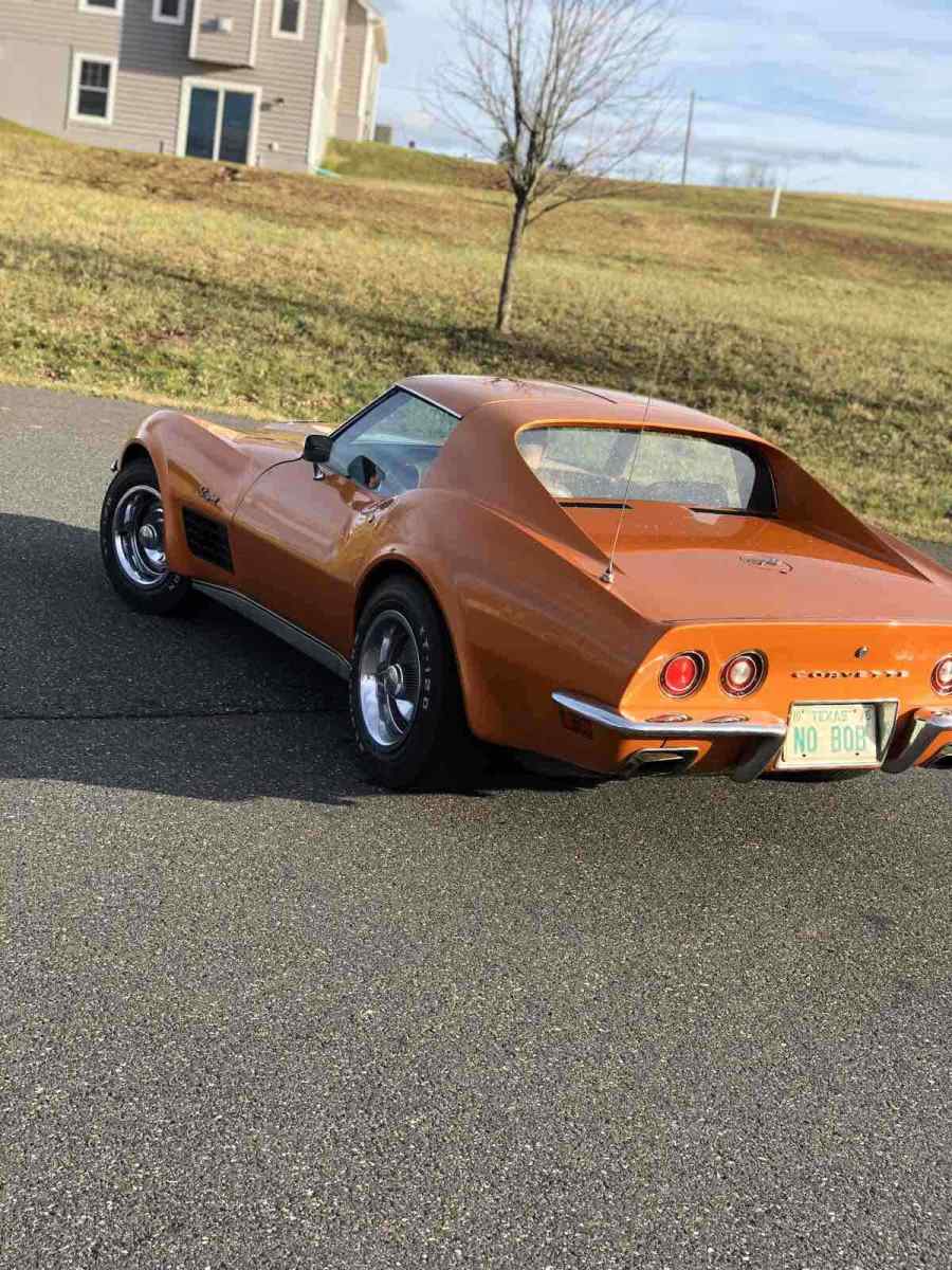 1971 chevrolet corvette sportscar orange lt1
