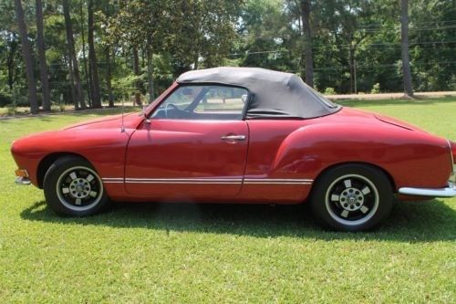 1971 vw karman ghia cabriolet convertible with euro bumpers. nice