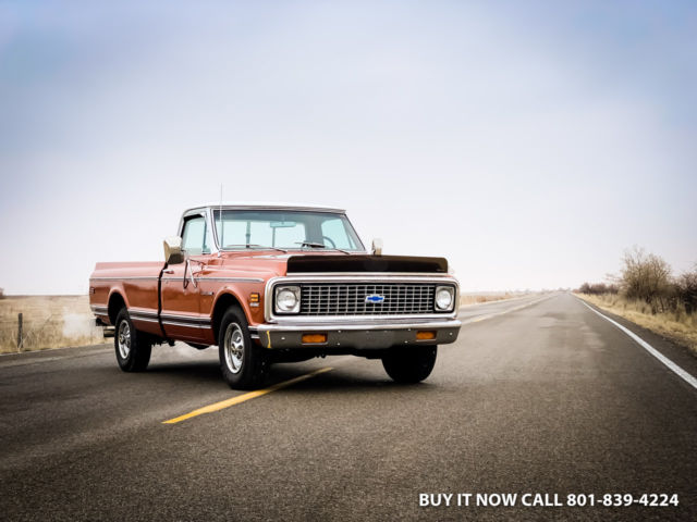 1971 chevy c20 super cheyenne, original body, interior, 402 v8 shop truck, a/c