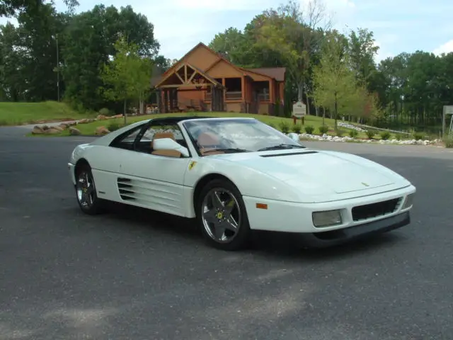 1991 ferrari 348 ts "excellent" rare color white/tan