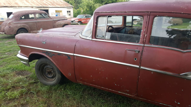 no reserve-1957 chevrolet bel air 4dr factory posi rear end clear kansas title