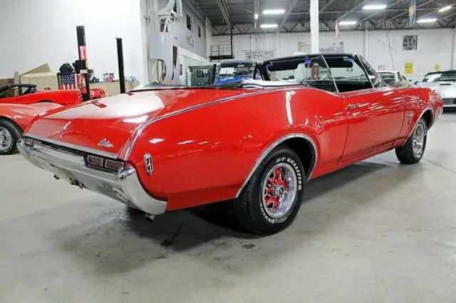 1968 oldsmobile cutlass 96471 miles red convertible 350ci rocket v8 automatic