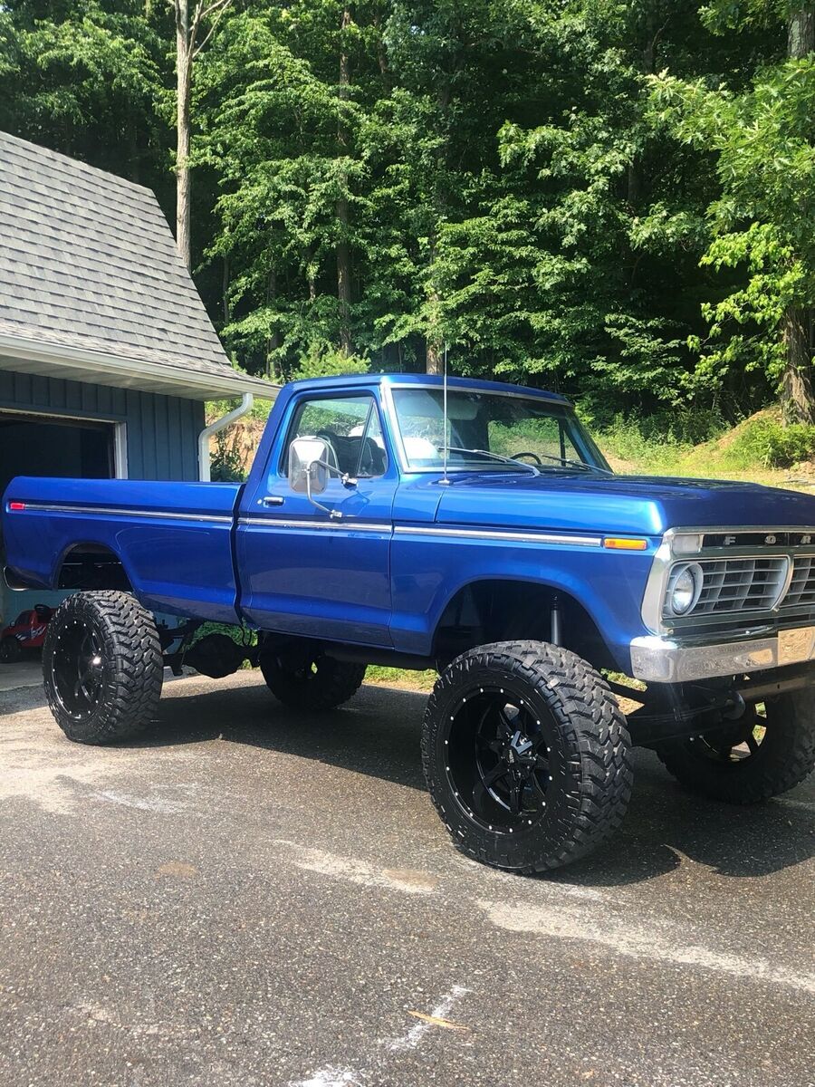 1975 ford f250 pickup blue 4wd manual ranger