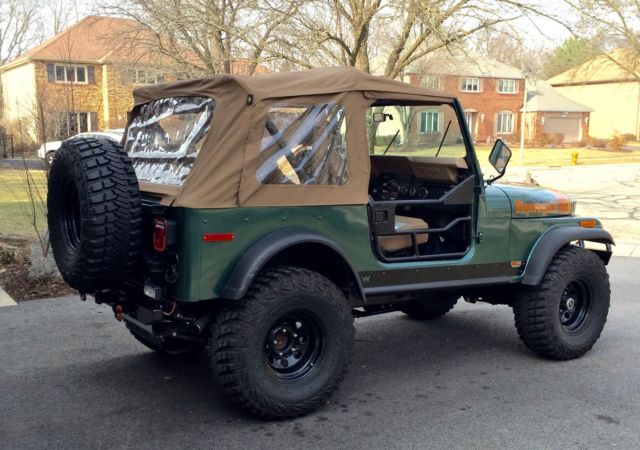 79 cj7 resto mod 327 chevy 4 spd auto tdk steel frame & all steel panels, winch