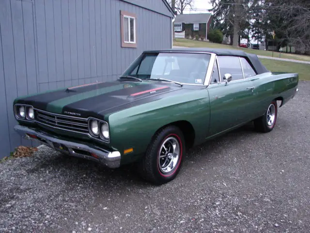 1969 plymouth road runner convertible 383 4-speed numbers matching 1 of 769