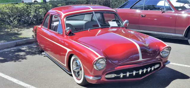 sectioned, slammed, scalloped, 1950 ford custom coupe clone of 60's cover car