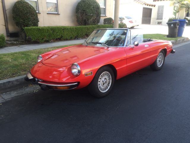 1974 alfa romeo spider red convertible