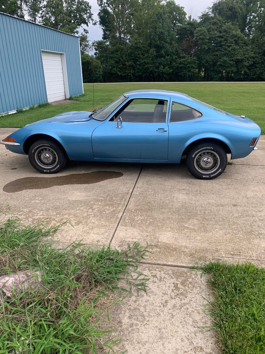 1971 opel gt sportscar blue rwd manual gt