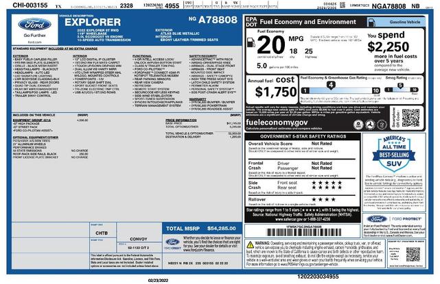 2022 ford explorer st
