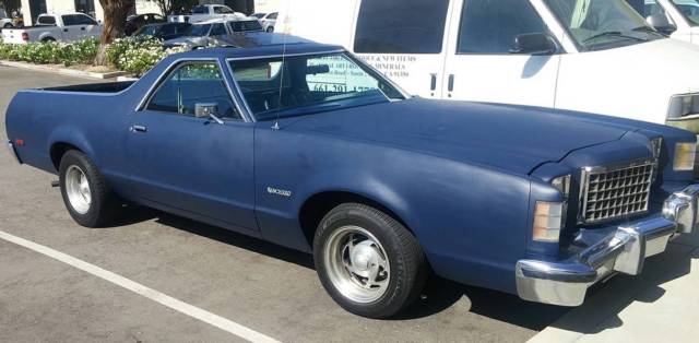 1979 ford ranchero 500, 2 door, navy blue-flat