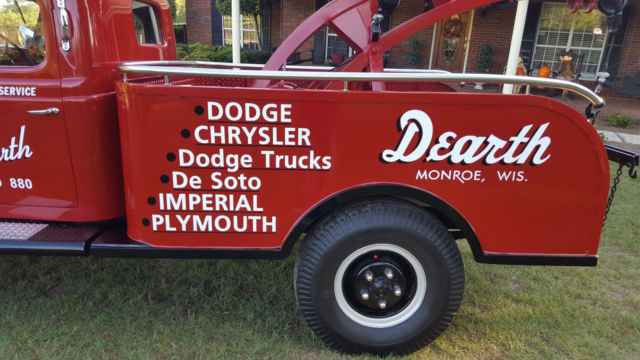 1951 dodge power wagon wrecker marquette wrecker body dearth chrysler dodge