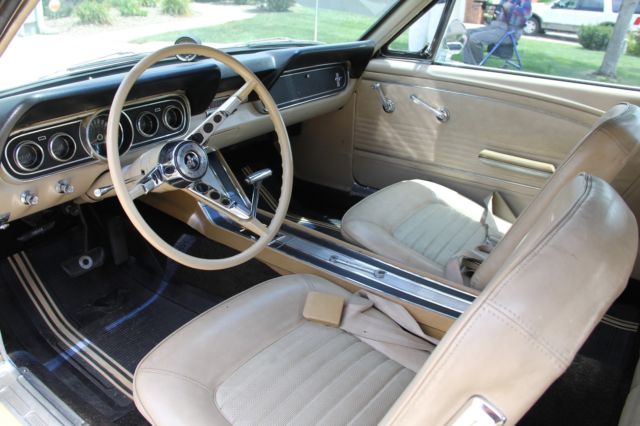 1966 ford mustang gt convertible pale yellow excellent condition