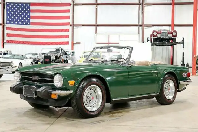 1976 triumph tr6 65584 miles british racing green convertible 6-cylinder manual