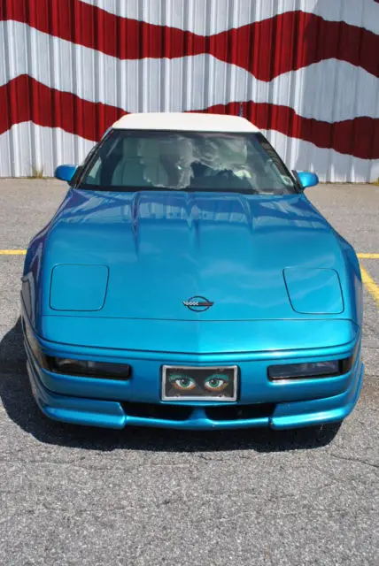 1993 chevrolet corvette lt-1 convertible, w hardtop, quasar blue metallic