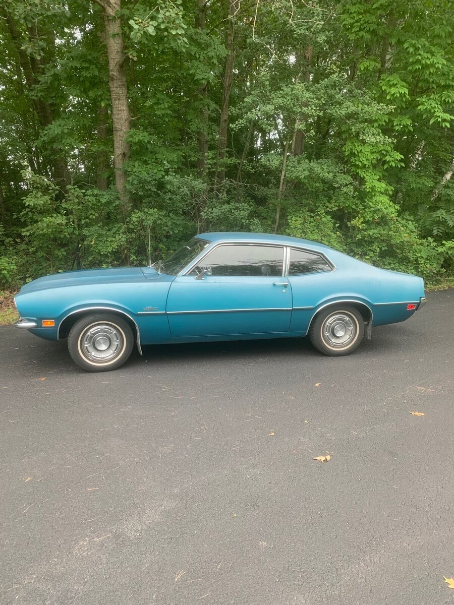 1970 ford maverick sedan blue rwd automatic base