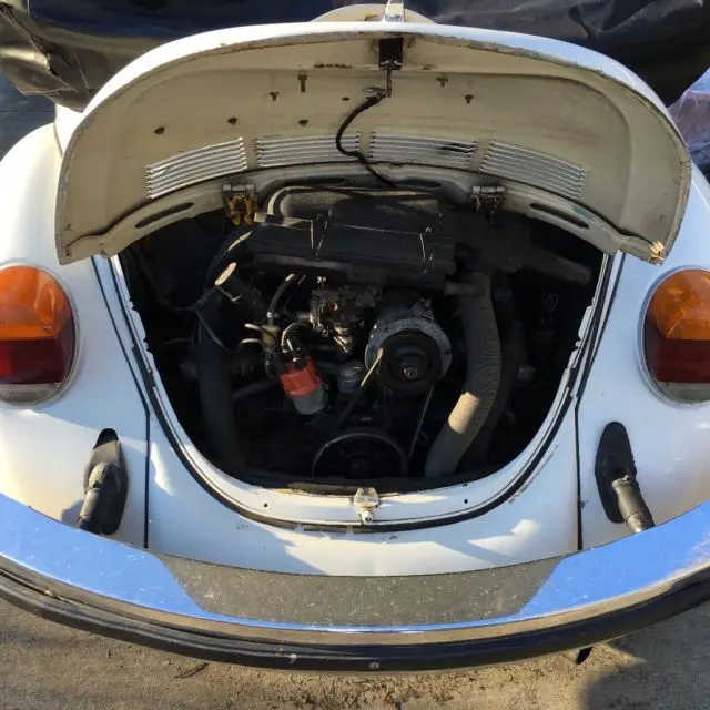awesome! no rust! white 1974 vw super beetle convertible volkswagen summer fun!!