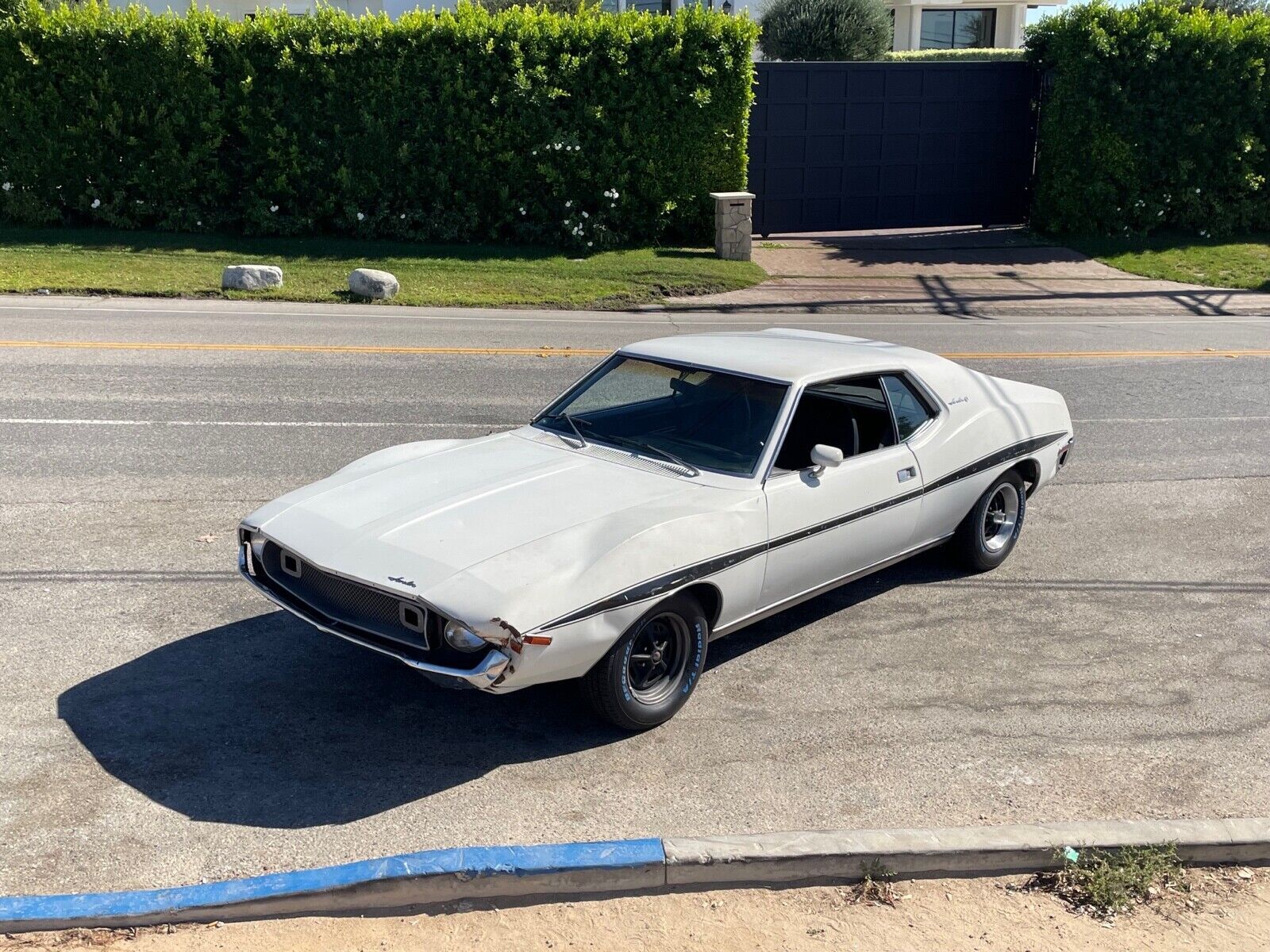1974 amc javelin white rwd automatic