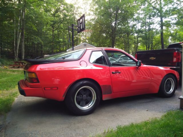 1985 porsche 944 guards red black full leather interior, 15" fuchs, limited slip