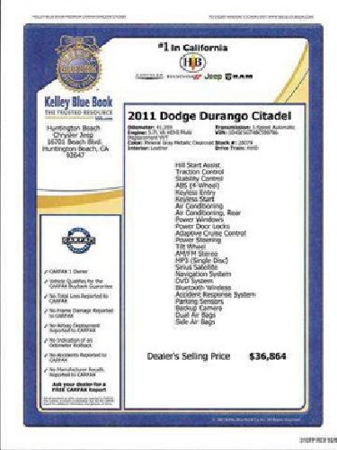 2011 dodge durango citadel in huntington beach, ca