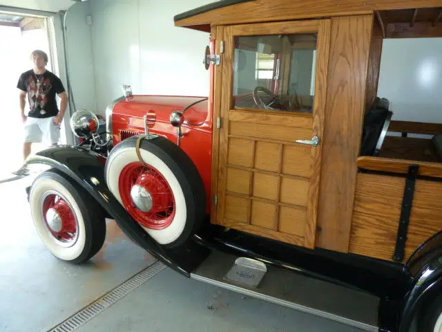1930 ford model a huckster woody pickup truck