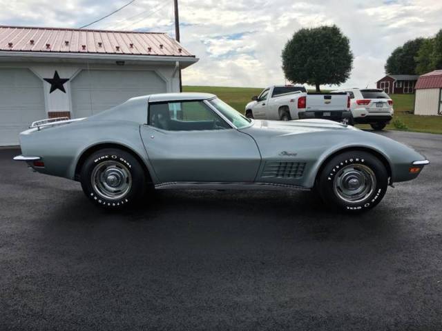 1971 chevrolet corvette rare silver/blue survivor lt1 tanksticker manual rwd v8