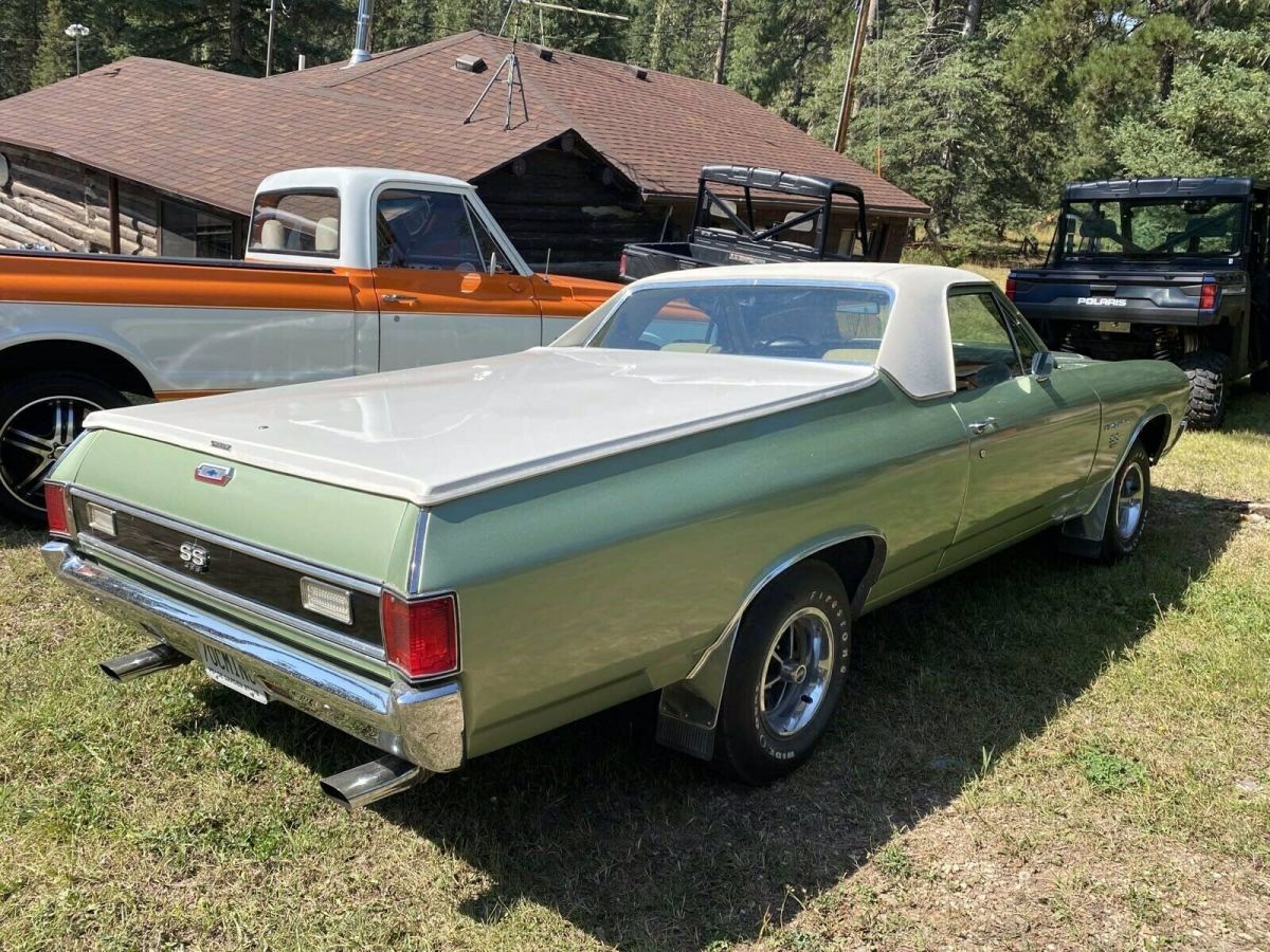 1970 chevrolet el camino ss 88295 miles green pickup 8 cyl, automatic