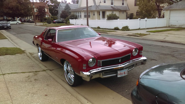 1973 chevrolet monte carlo landu 5.7l 350 v8 24"chrome rims swivel bucket seats