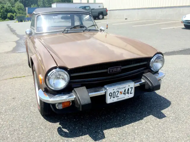 1975 triumph tr6 convertible daily driver brown and tan
