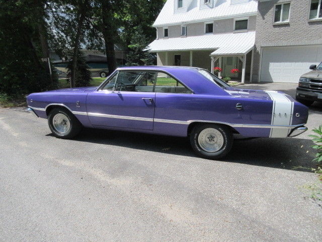 1968 dodge dart gt plum crazy purple, white interior, buckets and console