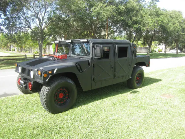 1991 hummer h1 e humvee 6.2l diesel 4x4 on road fl title rhino paint no reserve