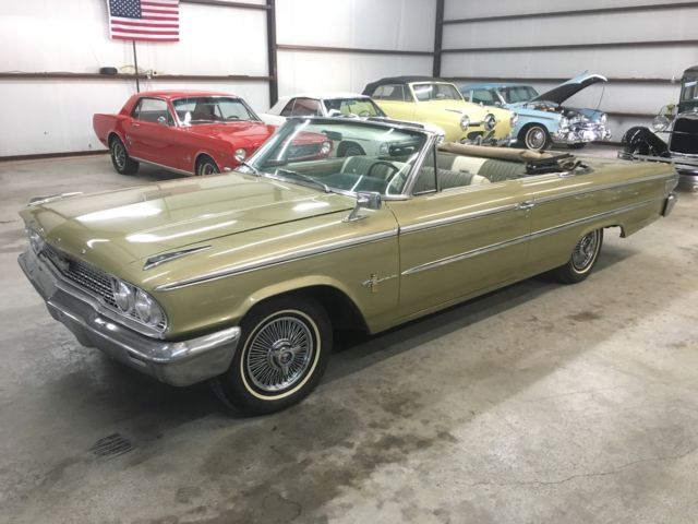 1963 ford galaxie 500 convertible - champagne w/gold int - 352ci v8 auto ps