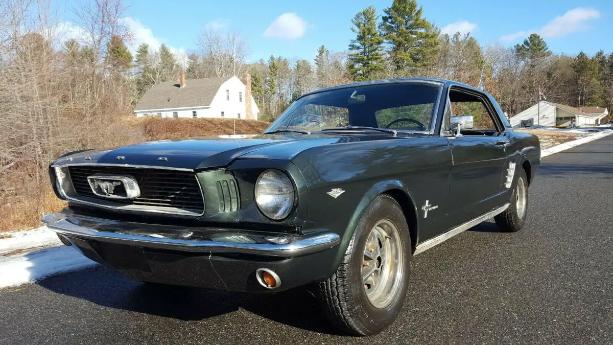 1966 ford mustang coupe v8 auto bullet green
