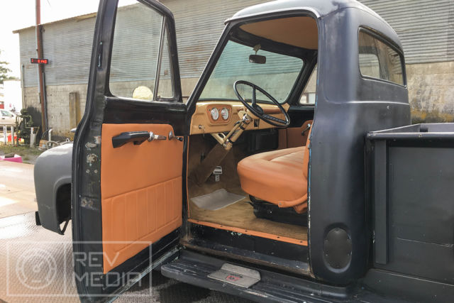 1954 ford f-100 automatic lowered patina pickup truck f100