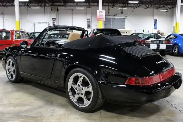 1991 porsche 911 carrera 4 84371 miles black convertible 3.6l v6 5 speed manual