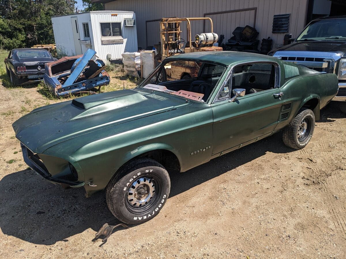 1967 mustang fastback body, huge rusty project