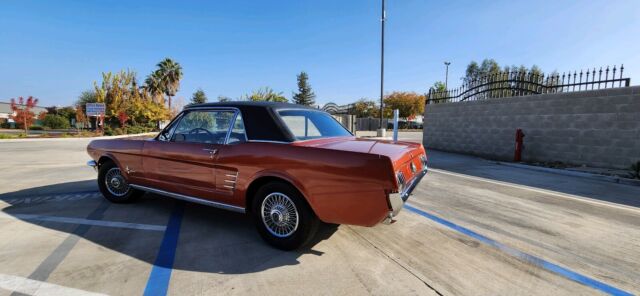 1966 ford mustang coupe orange rwd automatic c code