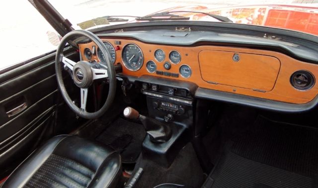 1976 triumph tr6. red with black interior. overdrive. excellent condition!!!