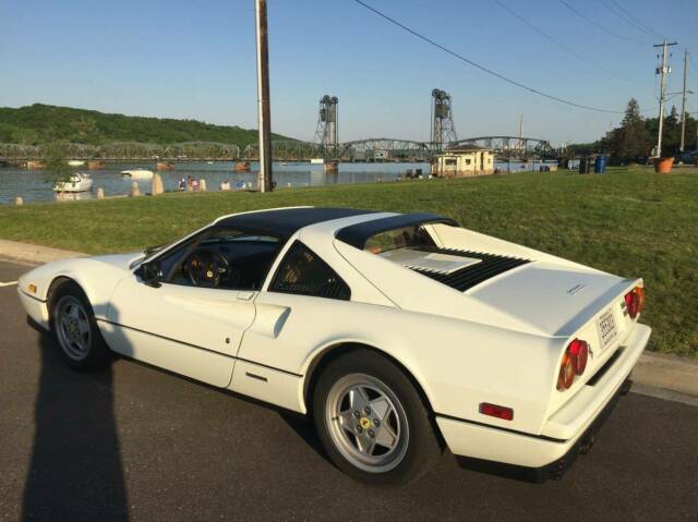 1989 ferrari 328 gts targa convertible white on tan 3.2l dohc v8 manual abs