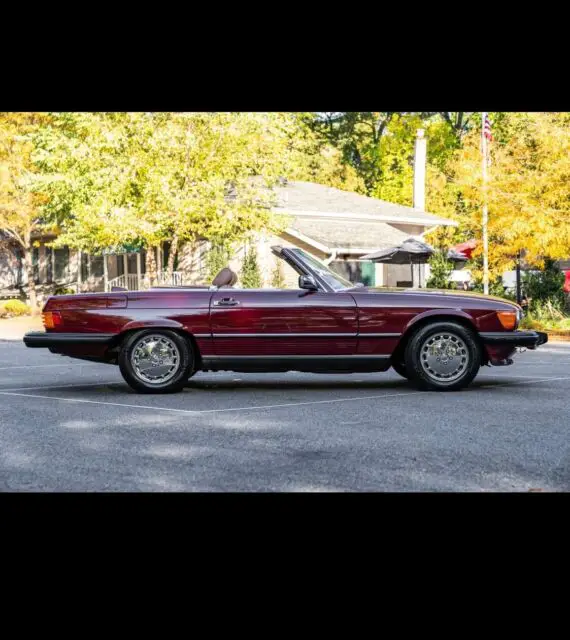1986 mercedes-benz 560sl convertible red rwd automatic sl