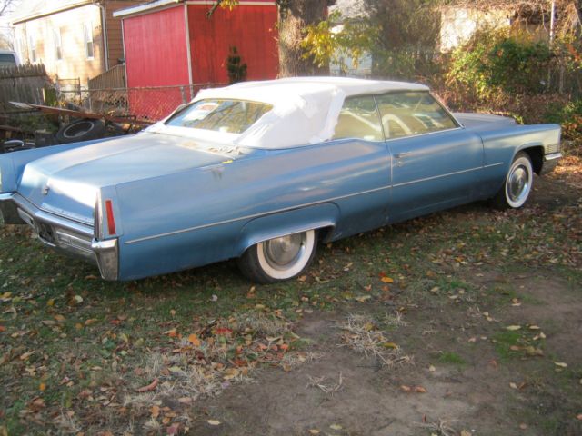 1970 cadillac convertible runs drives blue fat white wall tires
