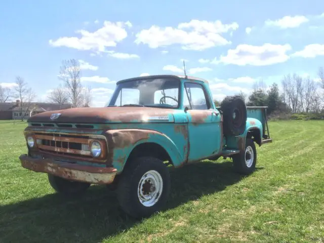 1962 factory 4x4 ford f250 stepside pickup truck 292 y block v8