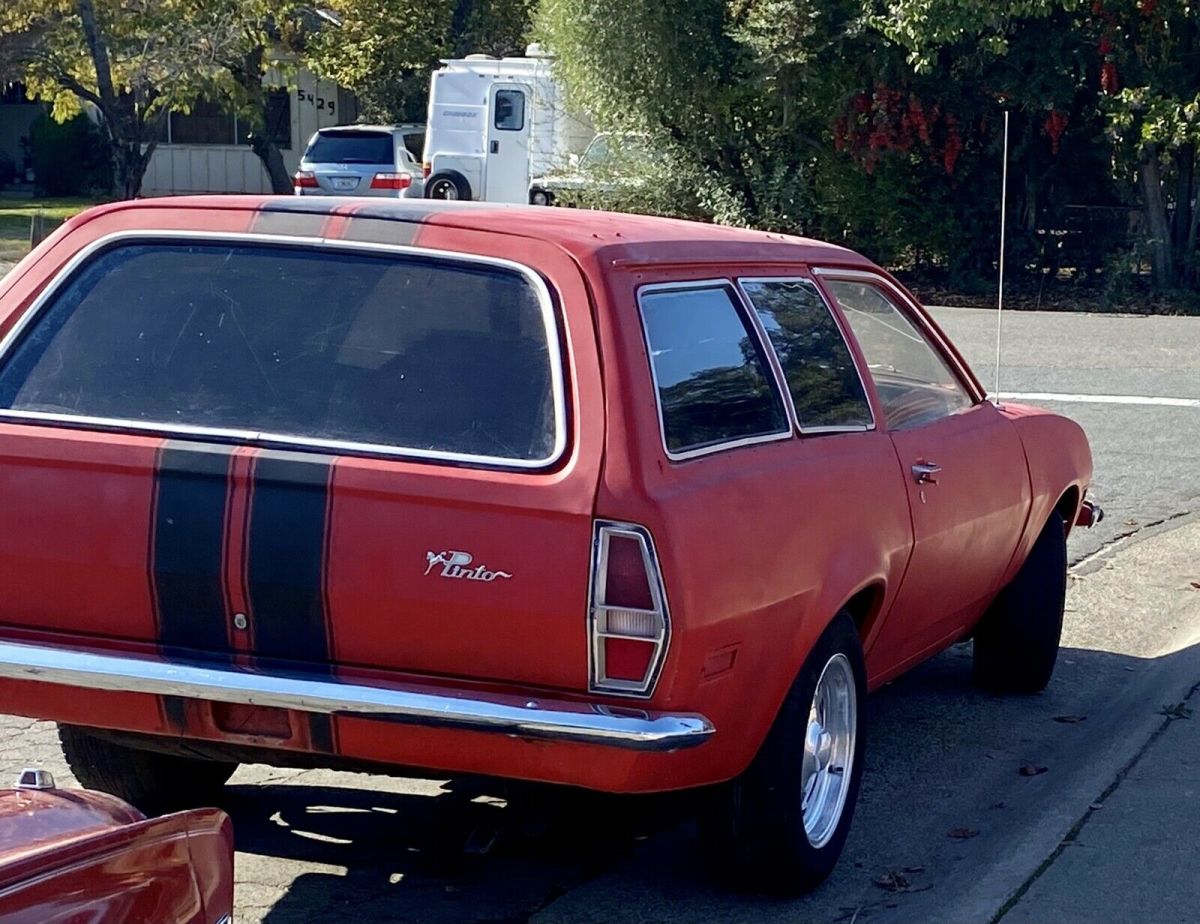 1973 ford pinto wagon red rwd manual
