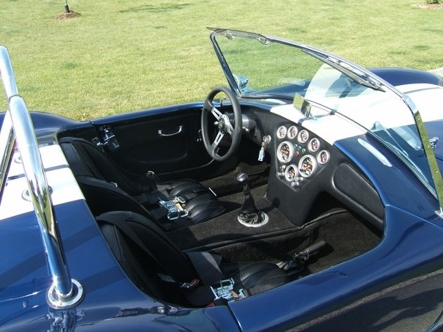 1966 shelby cobra replica, classic blue with white strips