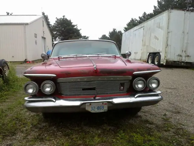 1961 chrysler imperial custom project factory red runs! rust free original