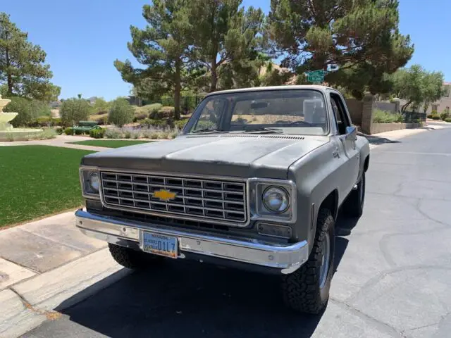 1975 chevrolet k 10 pickup grey 4wd automatic scottsdale