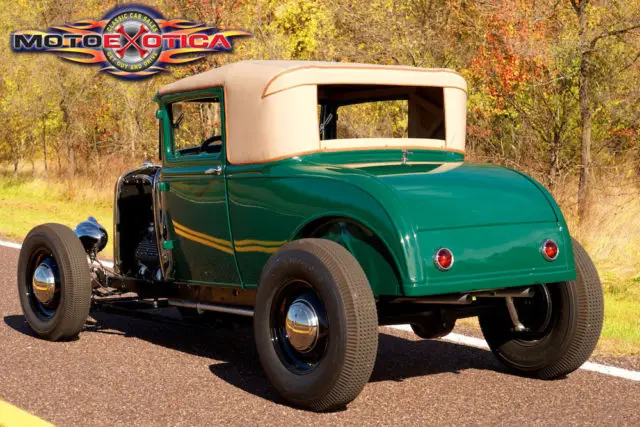 1931 ford model a sport coupe street rod, steel body,thickstun aluminum intake